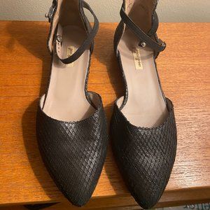 Paul Green Ankle Strap Flats 7.5 Black